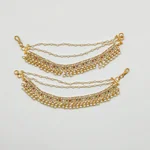 Multicolor Stone Bridal Hair Chain Set