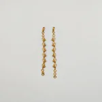 Gold-Plated Traditional Ear Chains with Stone Detailing