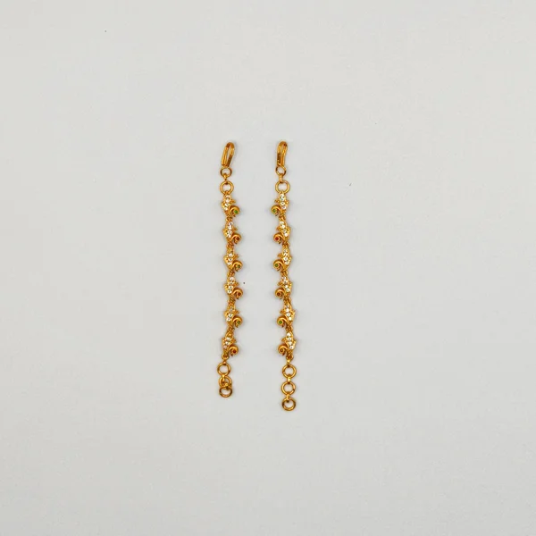 Pink & White Stone Hair Chain Pair