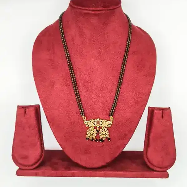 Traditional Gold-Plated Mangalsutra with Intricate Pendant