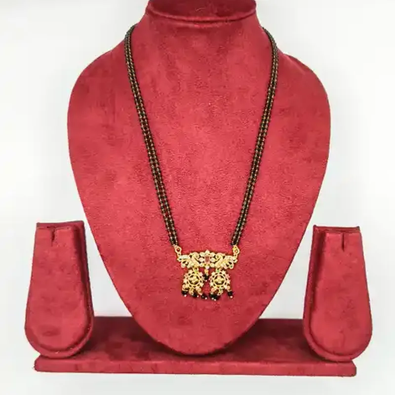 Traditional Gold-Plated Mangalsutra with Intricate Pendant